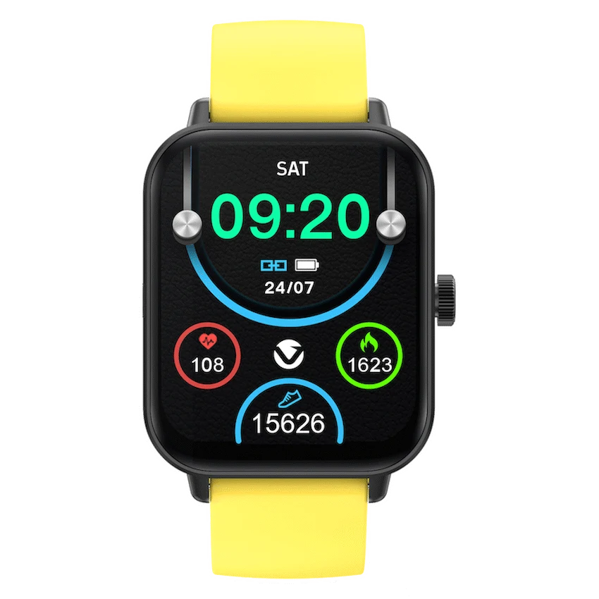 Volkano Chroma Series Smartwatch with Yellow Strap